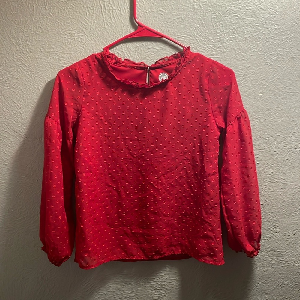 Wonder nation red dotted top